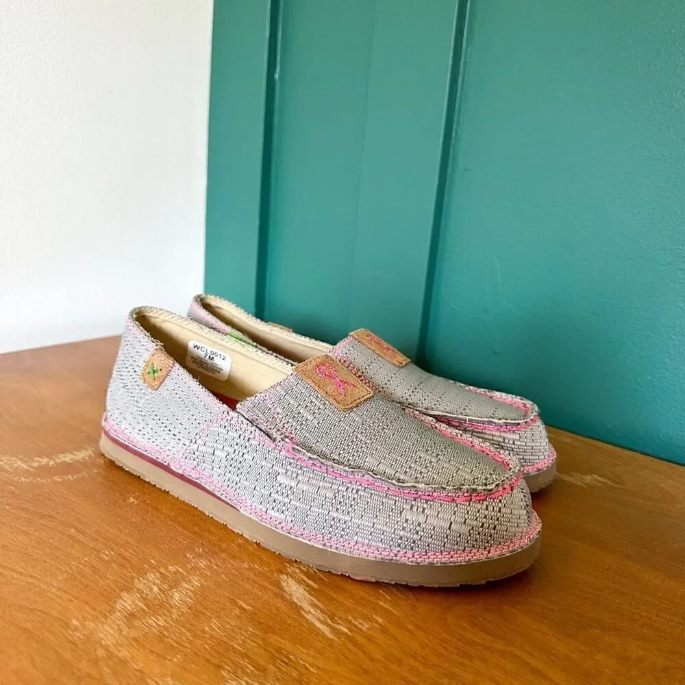 Twist X Women’s Breast Cancer Awareness Grey and Pink EcoTWX Slip on Casual Shoe